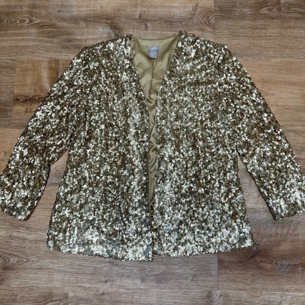 Gold Sequin Jacket - image 1